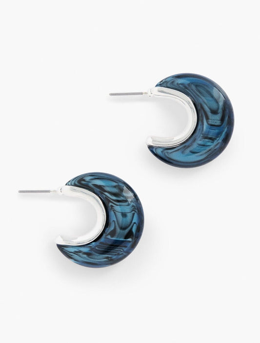 TALBOTS SHADES OF STONE HOOP EARRINGS