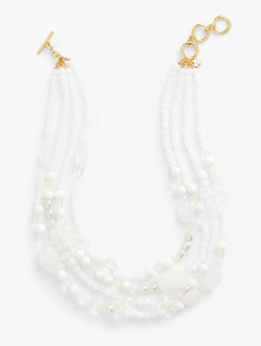 TALBOTS LAYERED MULTI BEAD NECKLACE
