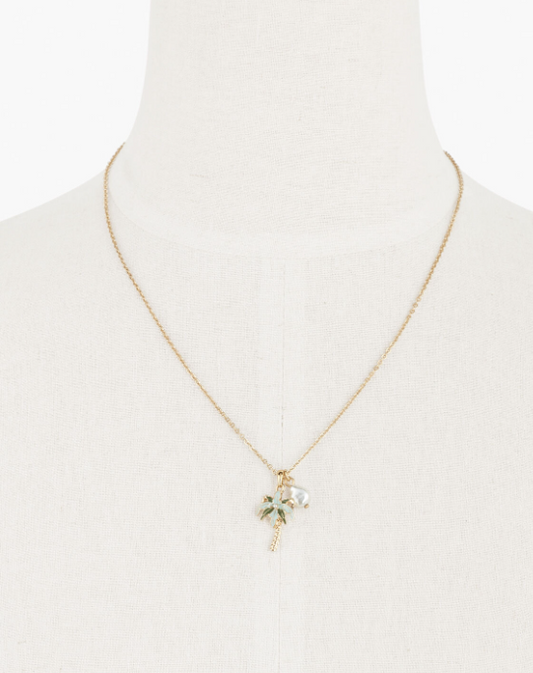 TALBOTS PALM PENDANT NECKLACE
