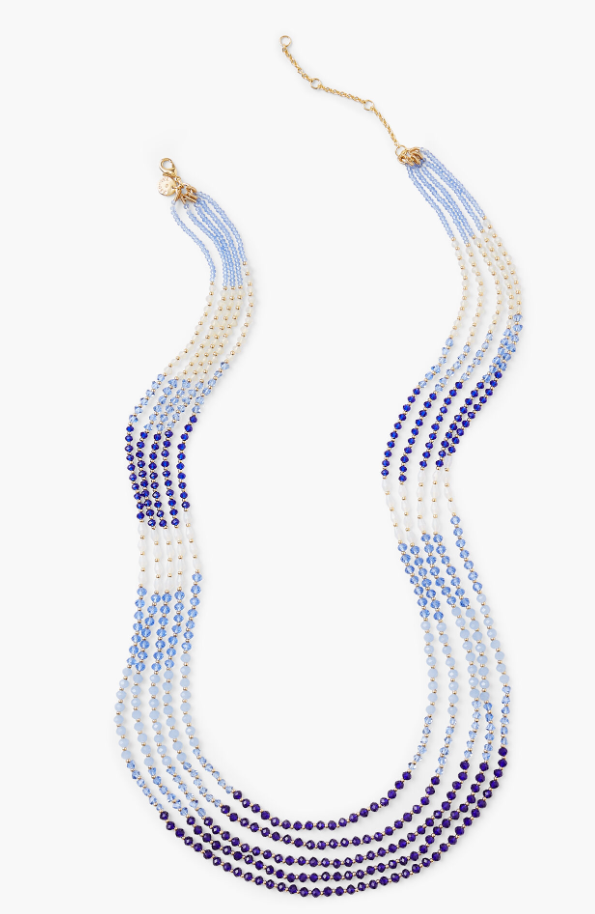 TALBOTS LAYERED BEADS STATEMENT NECKLACE