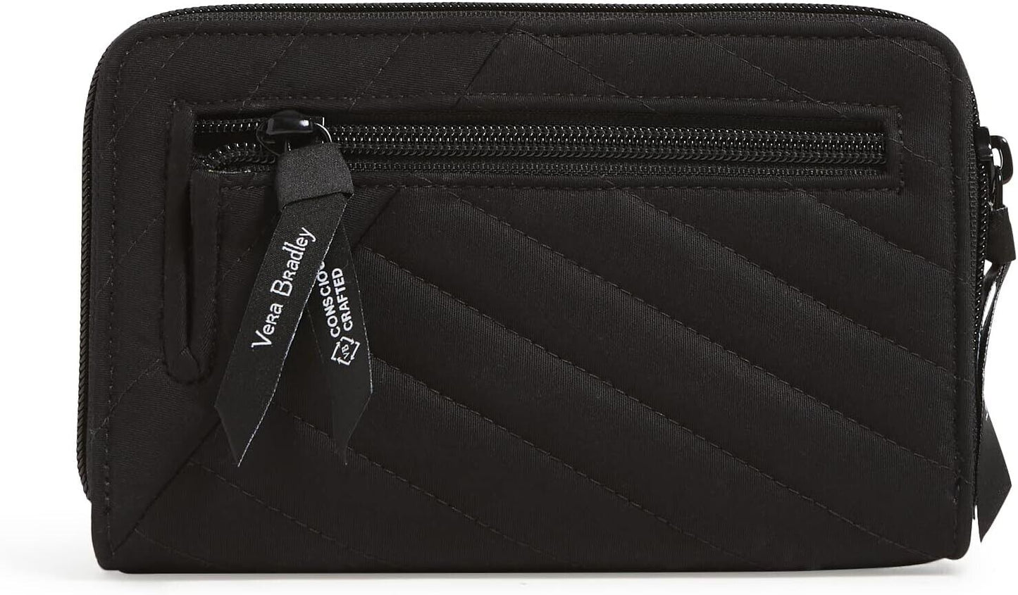 Vera Bradley RFID Turnlock Wallet, Black