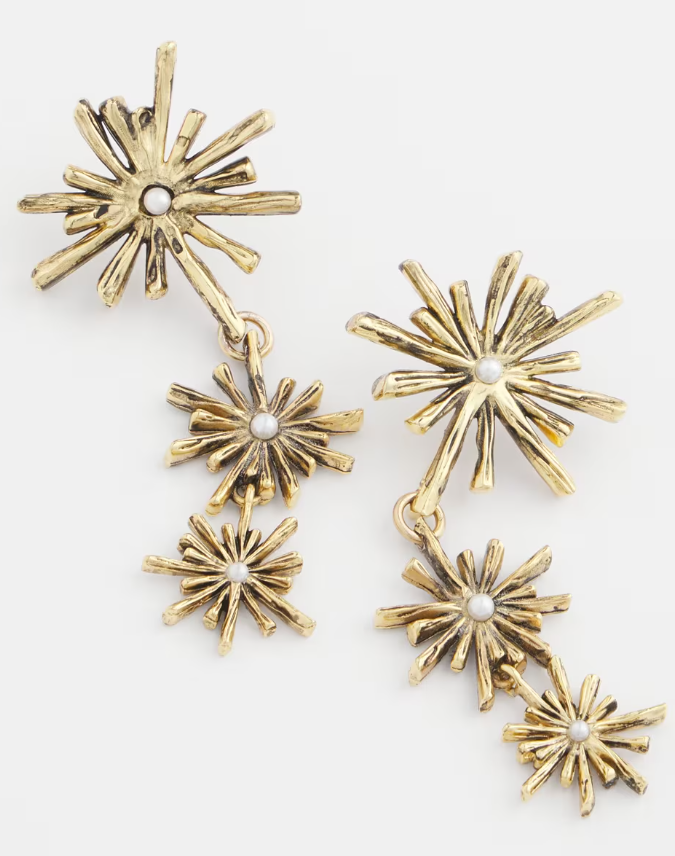 CHICO'S STARBURST DROP EARRINGS