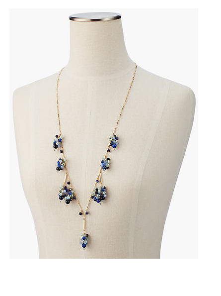 TALBOTS Beaded Clusters Layer Necklace