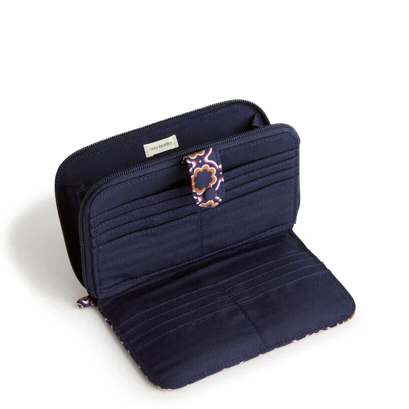Vera Bradley Large Tab Wallet, Lattice Florets in Nylon Twill