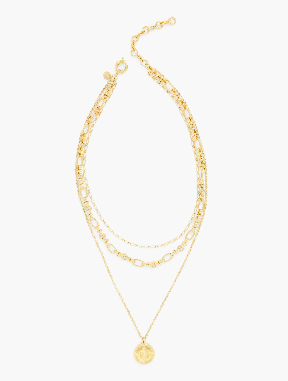 TALBOTS LAYERED COIN PENDANT NECKLACE