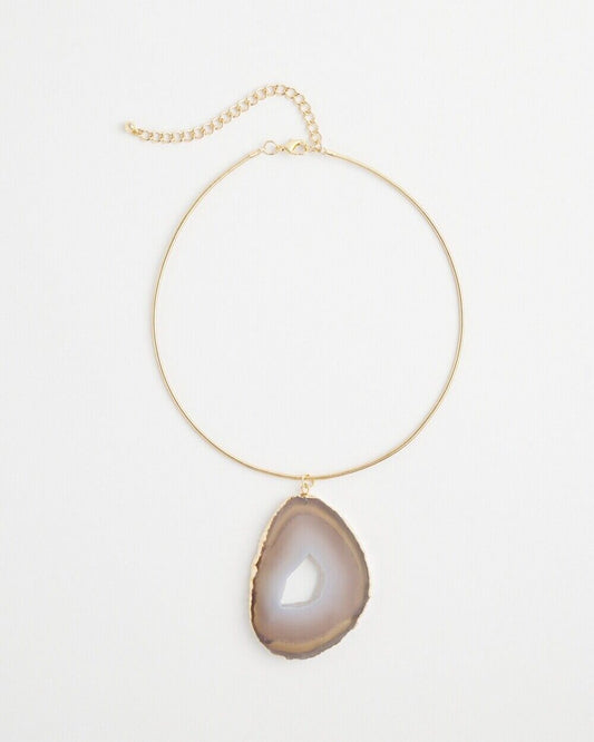 CHICO'S AGATE STONE COLLAR NECKLACE