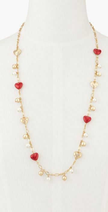 TALBOTS HEARTS CHARM NECKLACE
