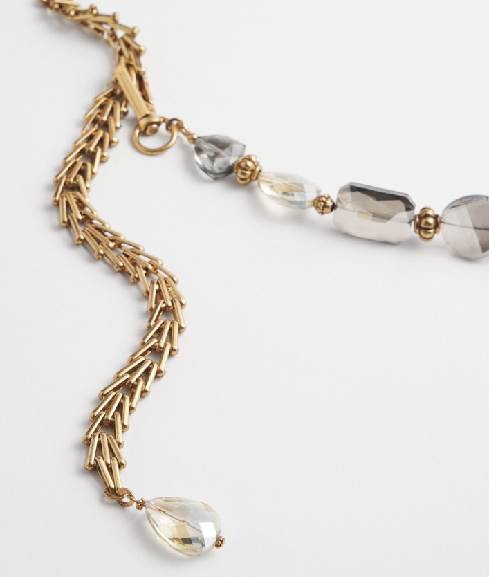 CHICO'S GOLD BEADED CHAIN BELT