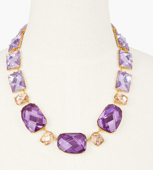 TALBOTS CHECKERBOARD STATEMENT NECKLACE