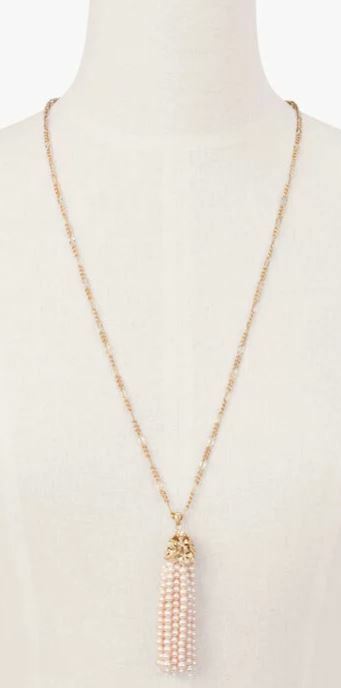 TALBOTS MINI BLOSSOMS TASSEL PENDANT