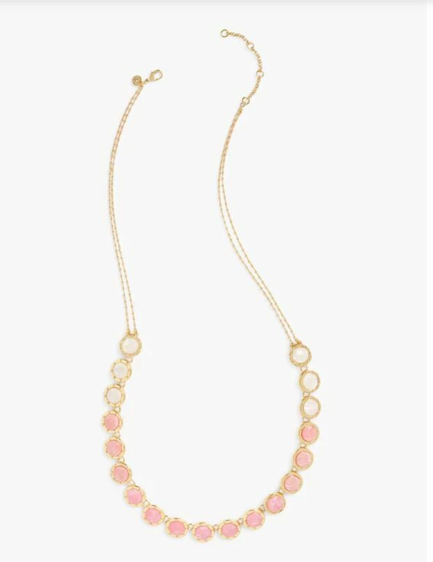 TALBOTS MARBLED RESIN LAYER NECKLACE