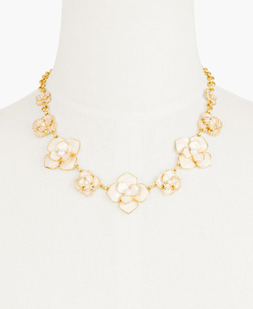 TALBOTS MIXED PETALS STATEMENT NECKLACE