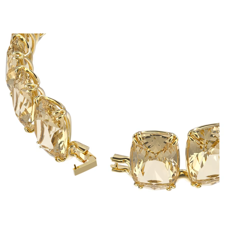 Swarovski Harmonia choker Oversized floating crystals, Gold tone, Gold-tone plat