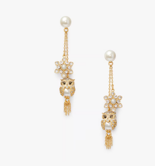 Kate Spade Hoot Owl Linear Earrings