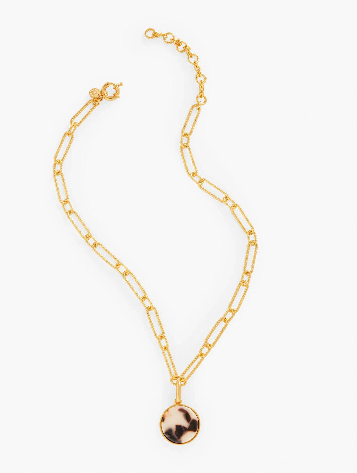 TALBOTS BLONDE TORTOISE PENDANT NECKLACE
