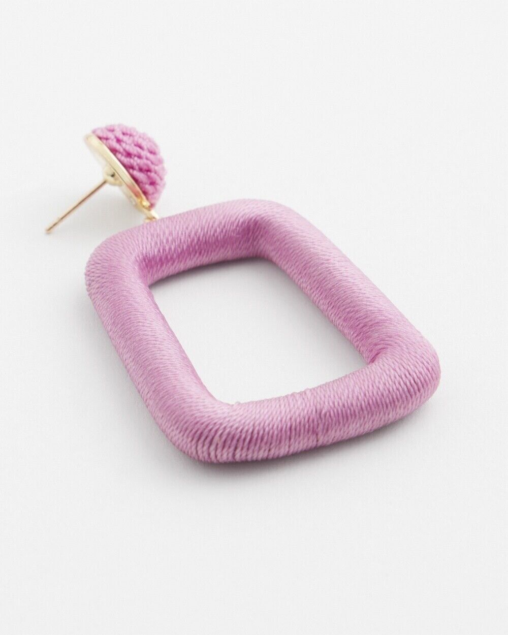 CHICO'S NO DROOP PURPLE SQAURE HOOPS EARRINGS