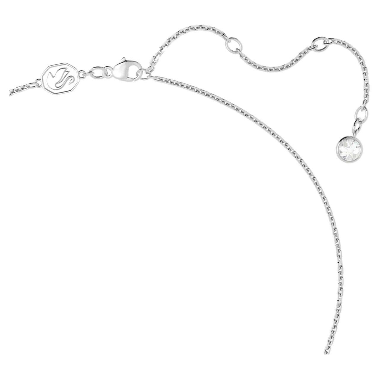 Swarovski Una Pendant Heart, Large, White, Rhodium Plated, 5626176