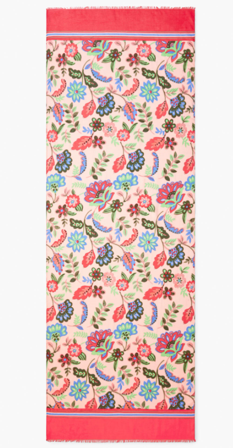 TALBOTS DARLING FLORAL OBLONG SCARF
