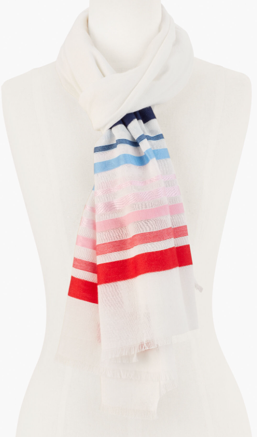 TALBOTS AMERICAN STRIPE OBLONG SCARF