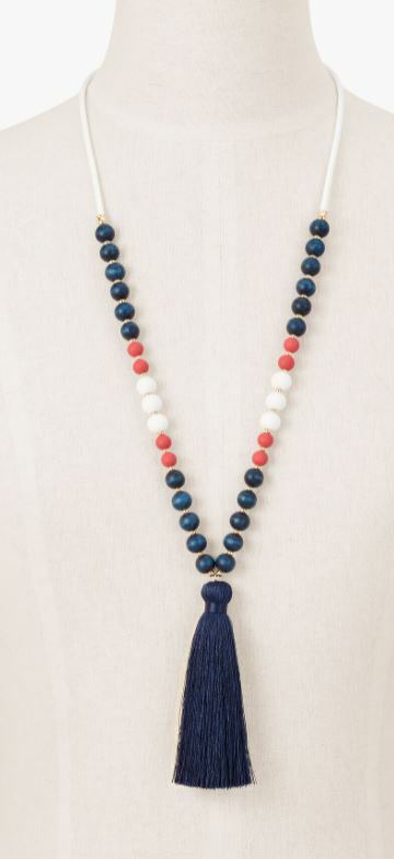 TALBOTS TASSELED AMERICANA NECKLACE