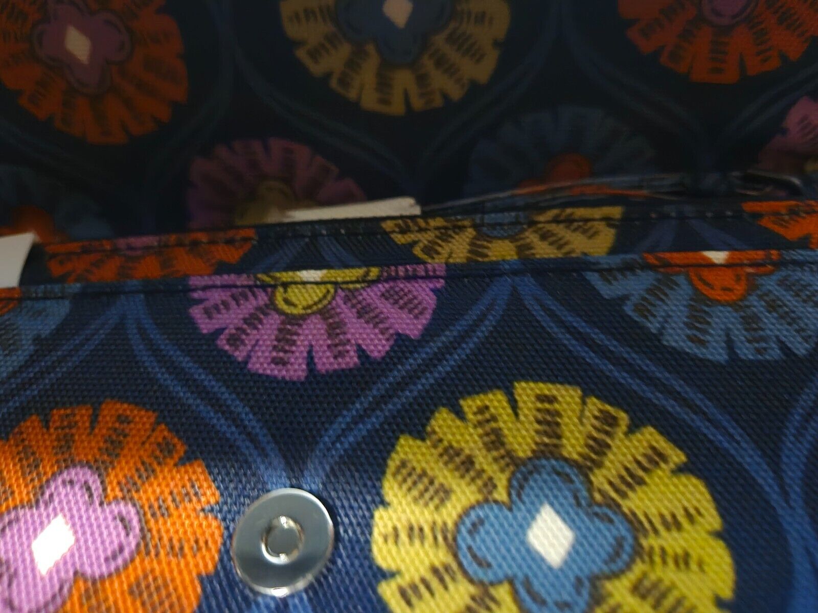 Vera Bradley Women's Faux Leather Wallet Crossbody, Center Stage Glow