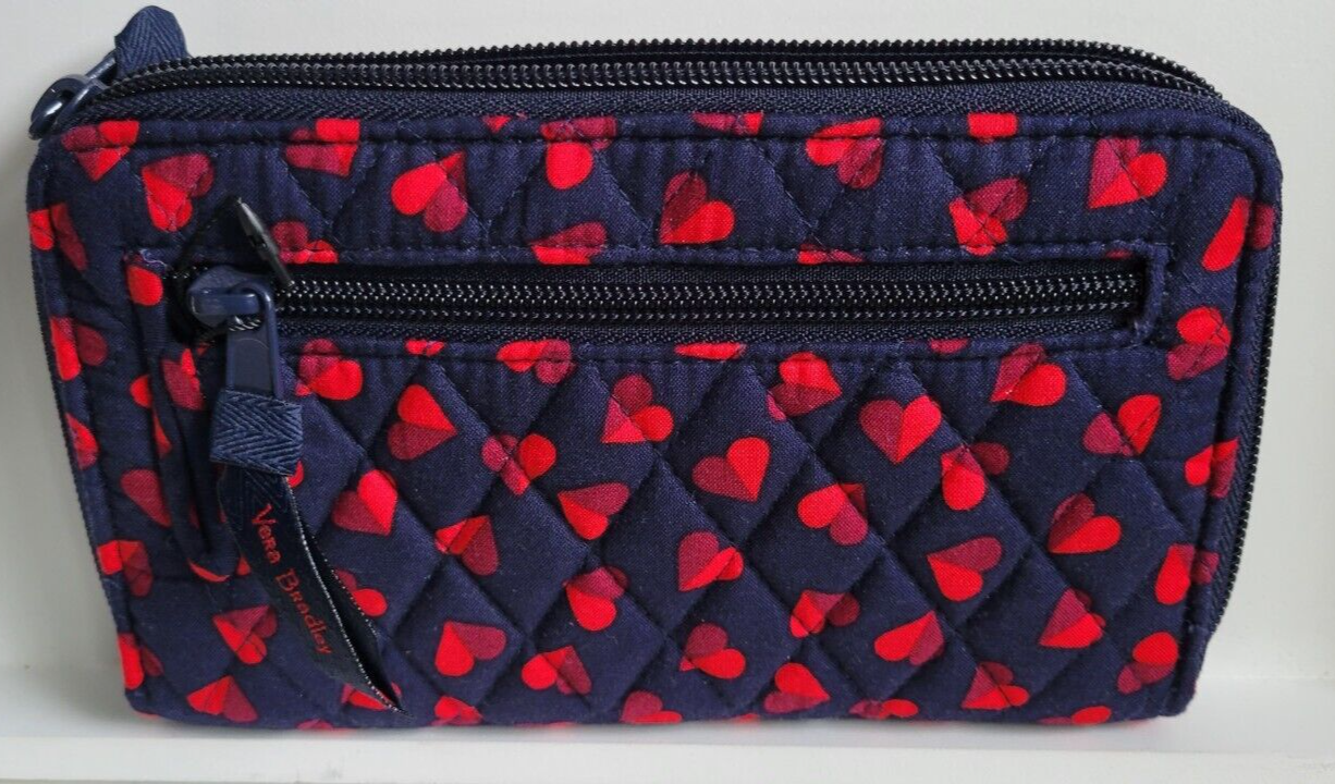 Vera Bradley Turnlock Wallet RFID Protection, Sweet Hearts