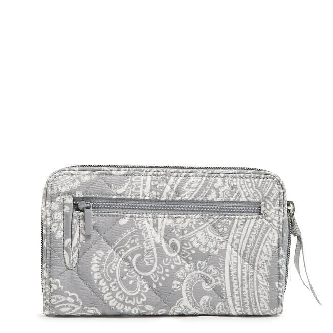Vera Bradley RFID Turnlock Wallet, Cloud Gray Paisley