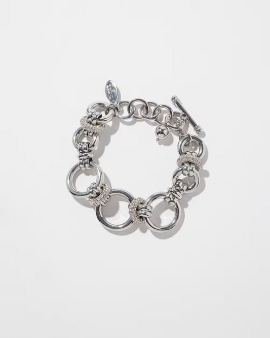 TALBOTS SILVER TONE LINKS BRACELET
