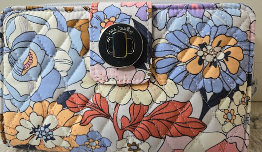 Vera Bradley RFID Turnlock Zip Wallet, Aloha Blooms