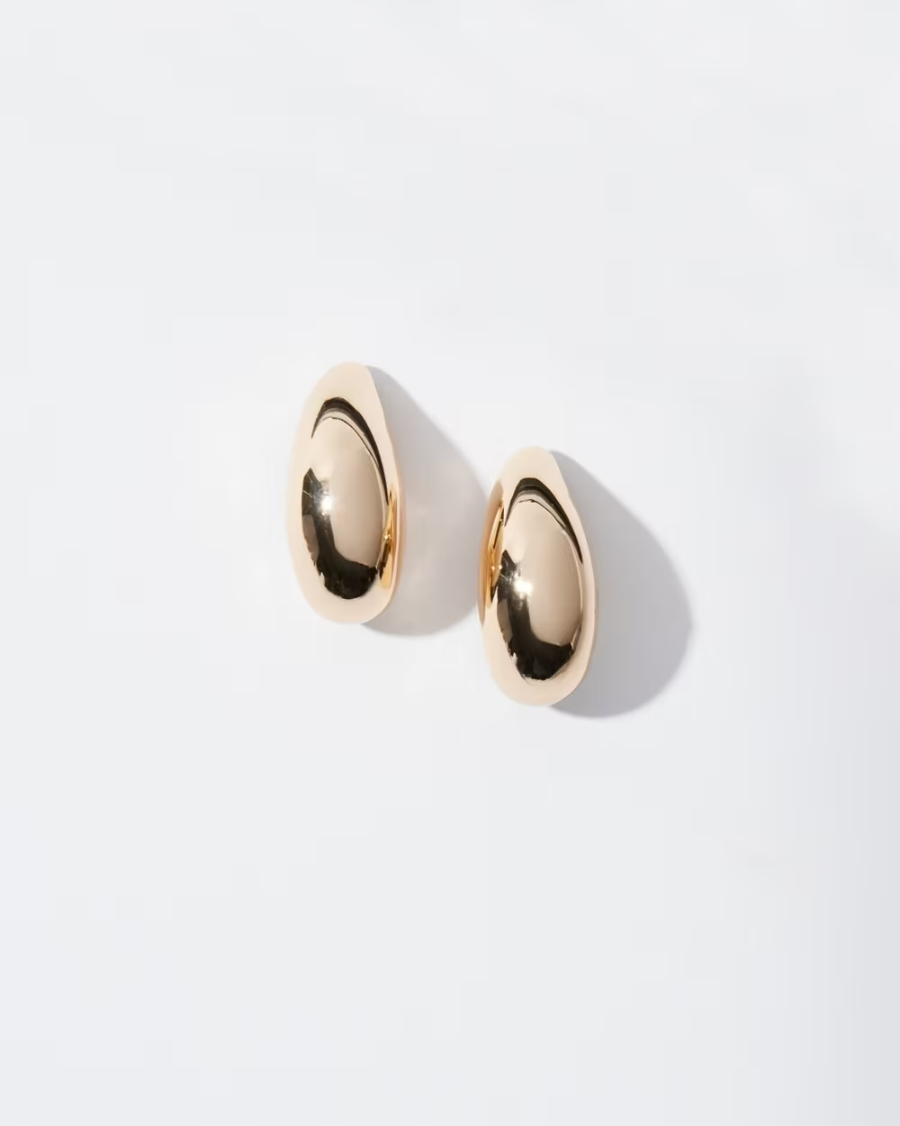 CHICO'S GOLD TONE HUGGIE HOOPS EARRINGS