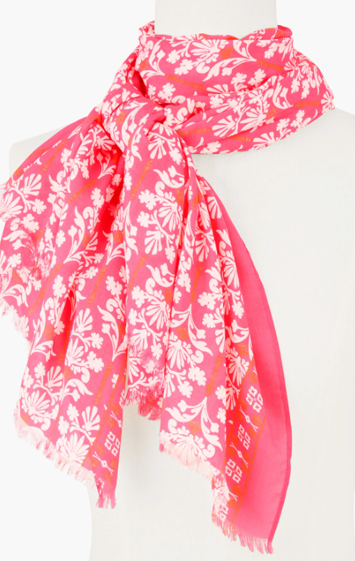 TALBOTS DAMASK BOUQUET OBLONG SCARF