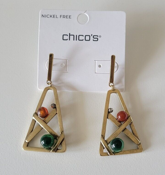 CHICO'S BEADED DROP EARRINGS