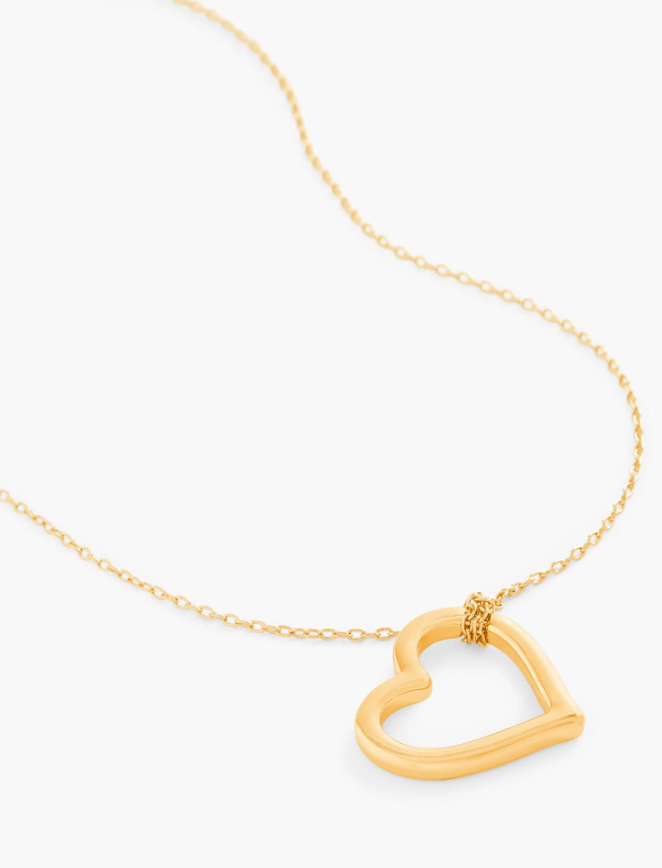TALBOTS OPEN HEART PENDANT NECKLACE