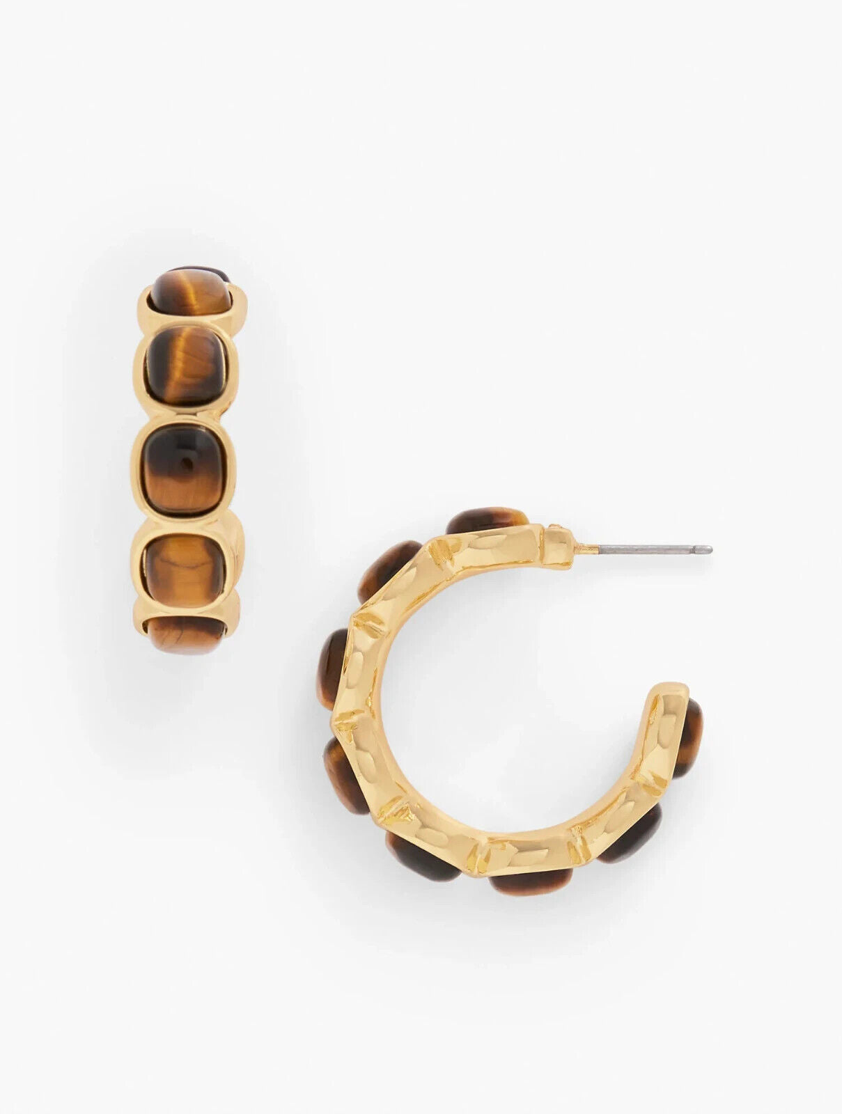 TALBOTS BAZEL SET CUSHION HOOP EARRINGS