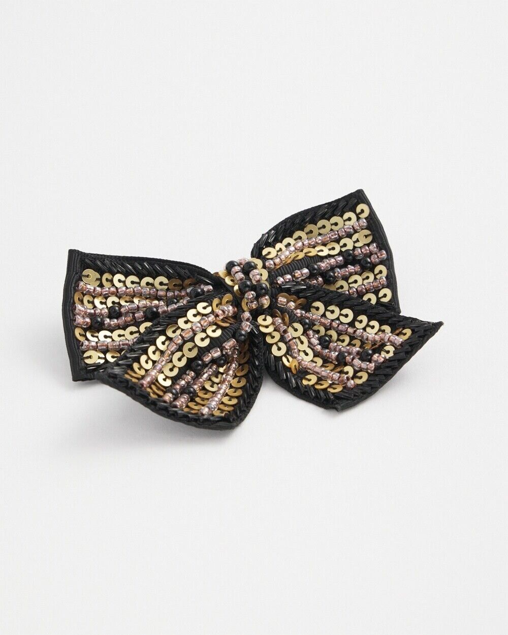 CHICO'S SEQUIN BOW BROOCH