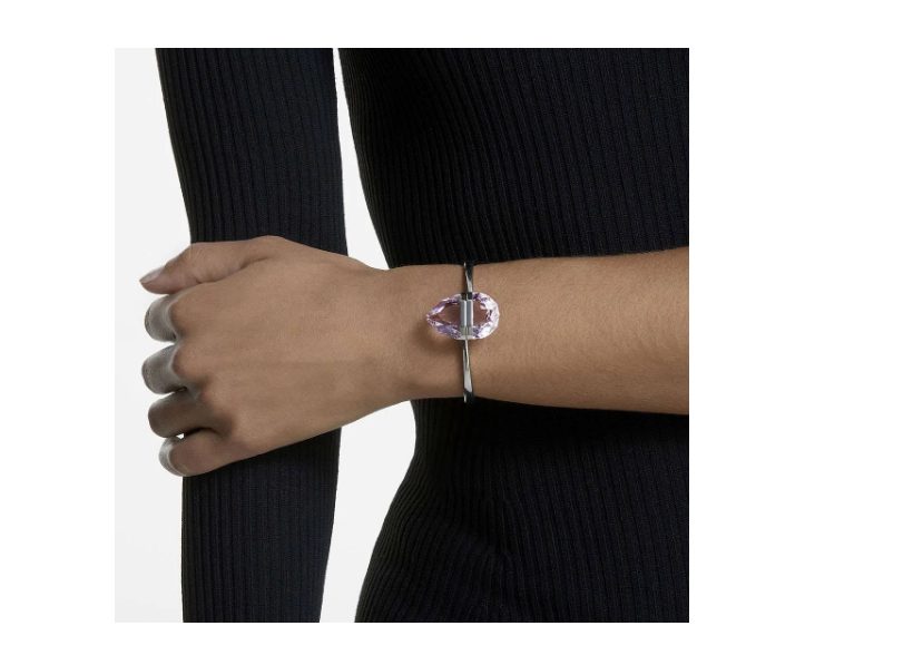 SWAROVSKI Lucent Bangle Bracelet Jewelry Collection, Pink Crystals