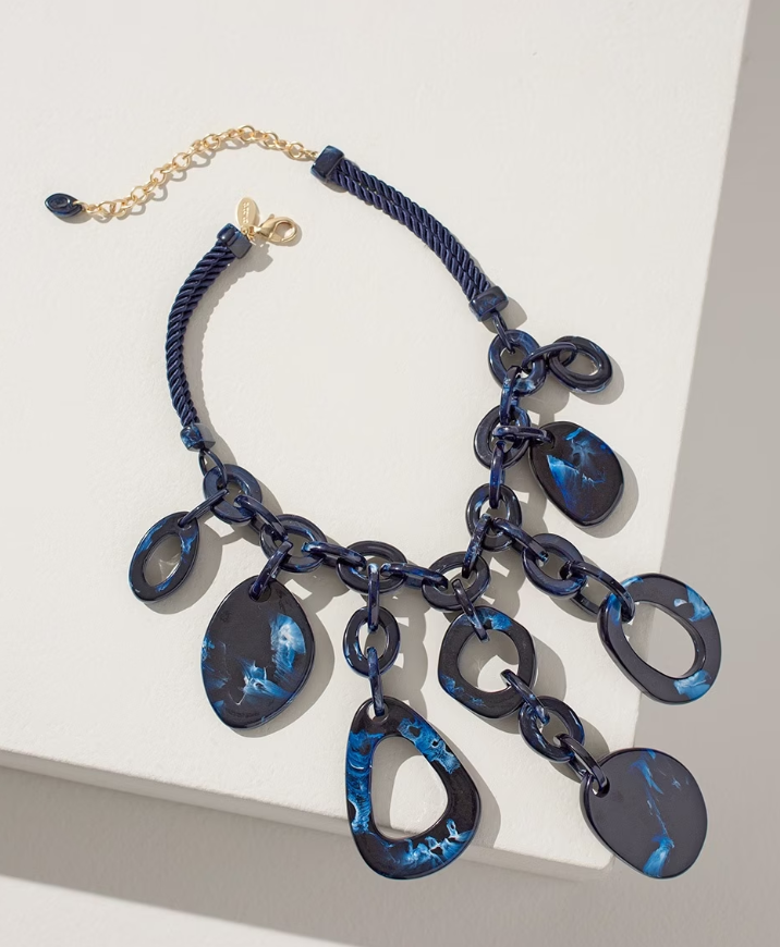 CHICO'S BLUE BIB NECKLACE