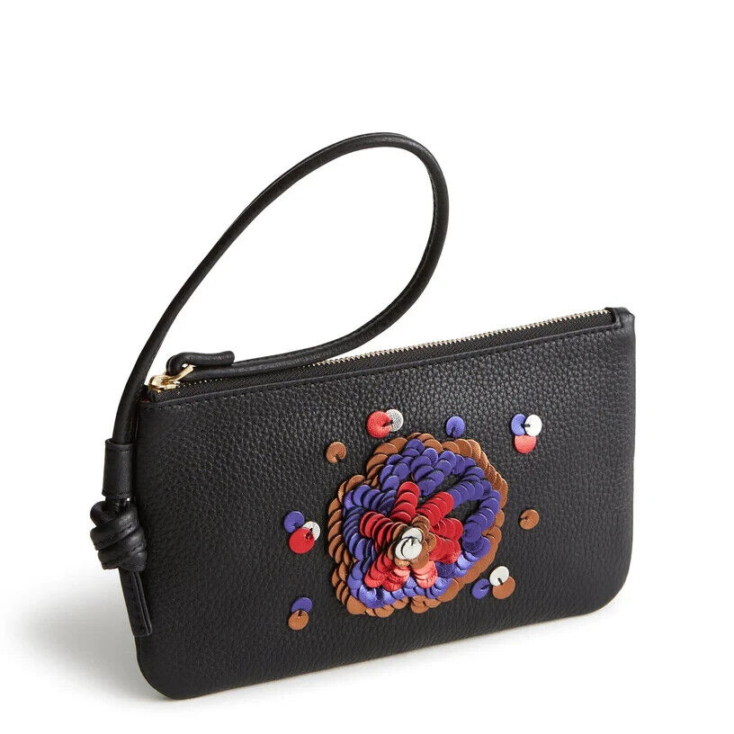 Vera Bradley Knotted Wristlet, Bossanova Bold Sequin in Leather