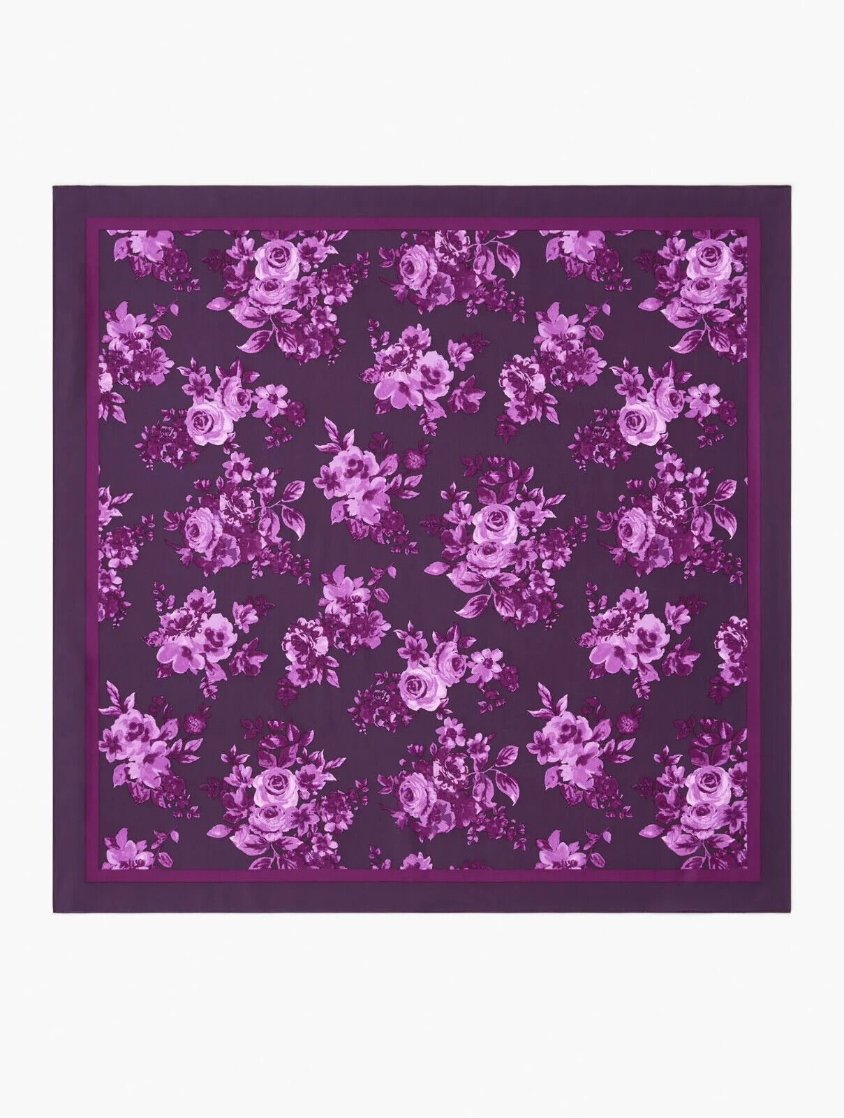 TALBOTS FLORAL SILK SQUARE SCARF