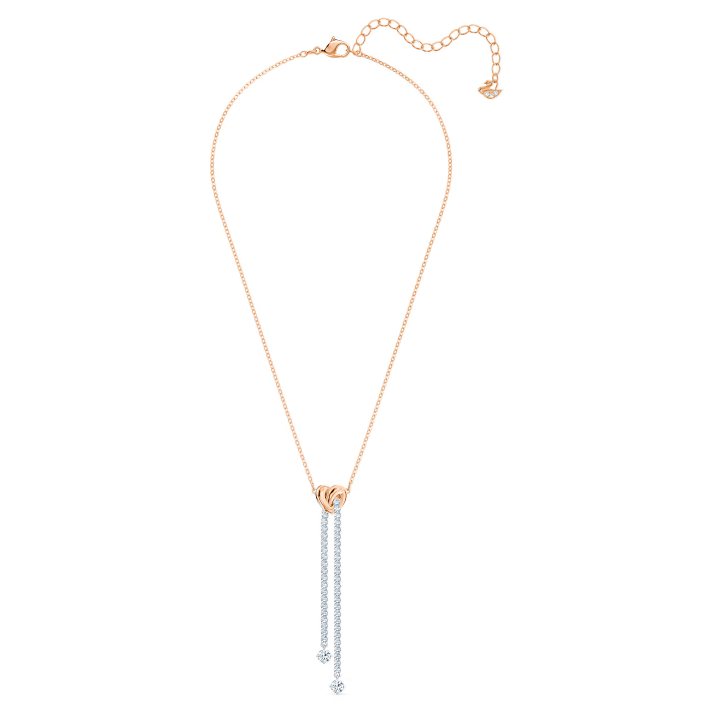 Swarovski Lifelong Heart Y Necklace, White, Mixed Metal Finish 5517952