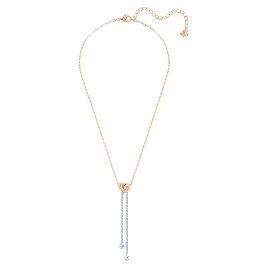 Swarovski Lifelong Heart Y Necklace, White, Mixed Metal Finish 5517952