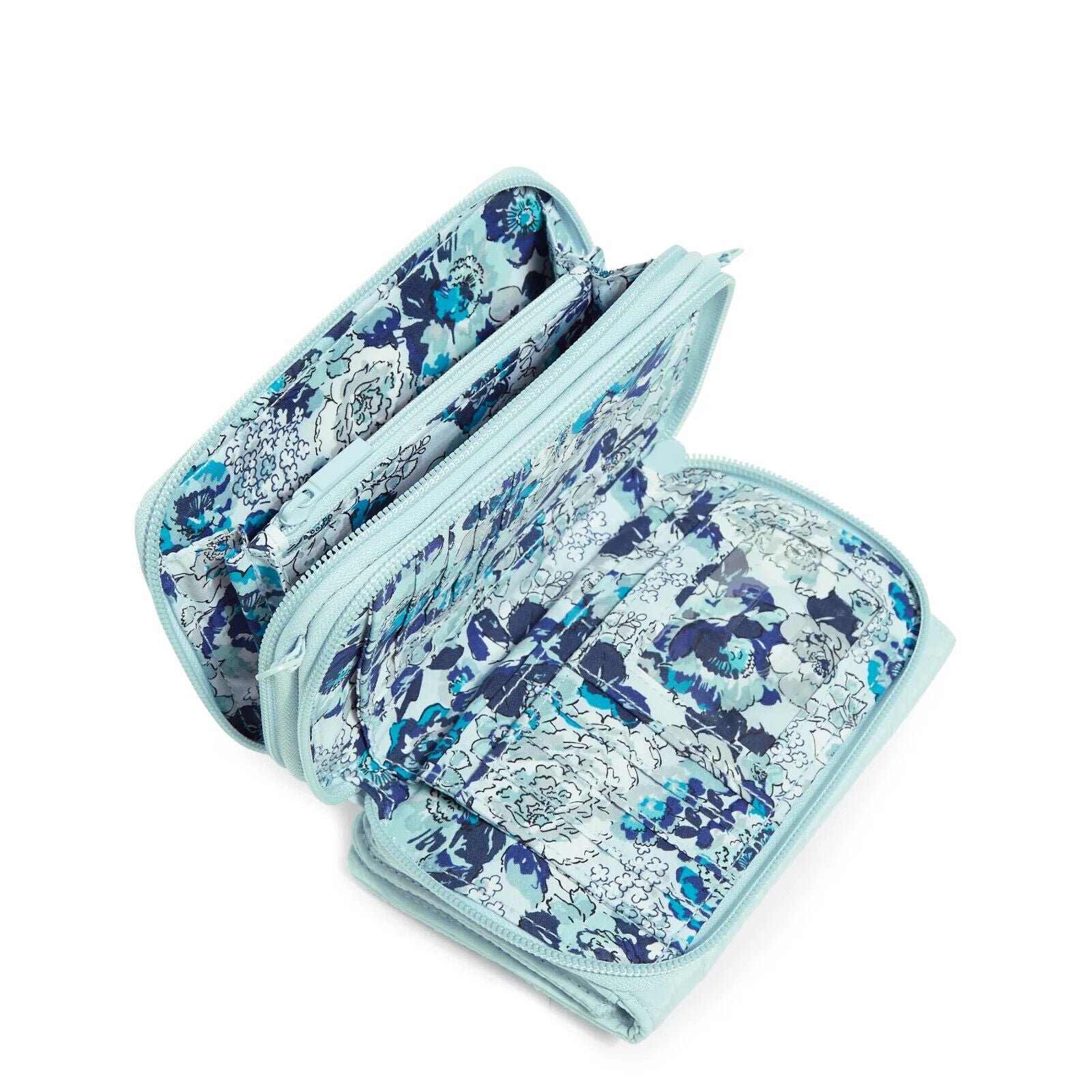 Vera Bradley Ultralight RFID 3-in-one- Crossbody, Blue Sea Salt