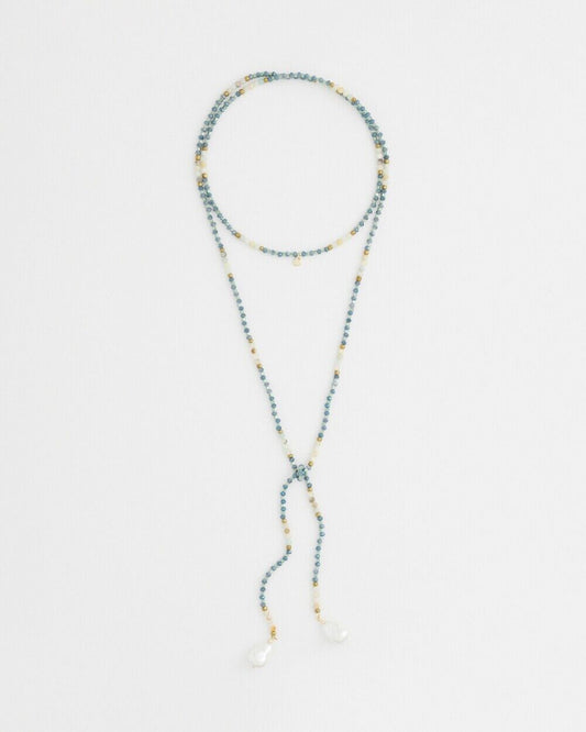CHICO'S BEADED LARIAT NECKLACE