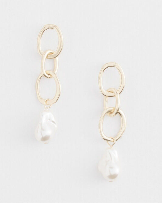 CHICO'S CHAIN LINK DROP EARRINGS