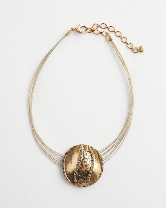 CHICO'S LEOPARD PENDANT NECKLACE