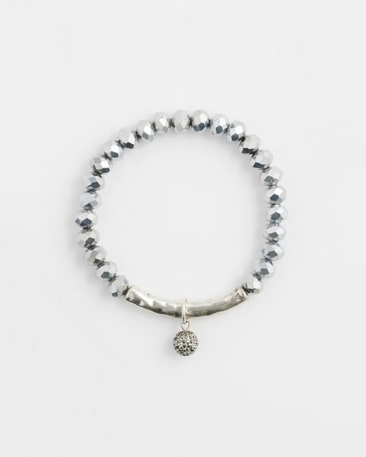 CHICO'S DISCO BALL DANGLE STRETCH BRACELET