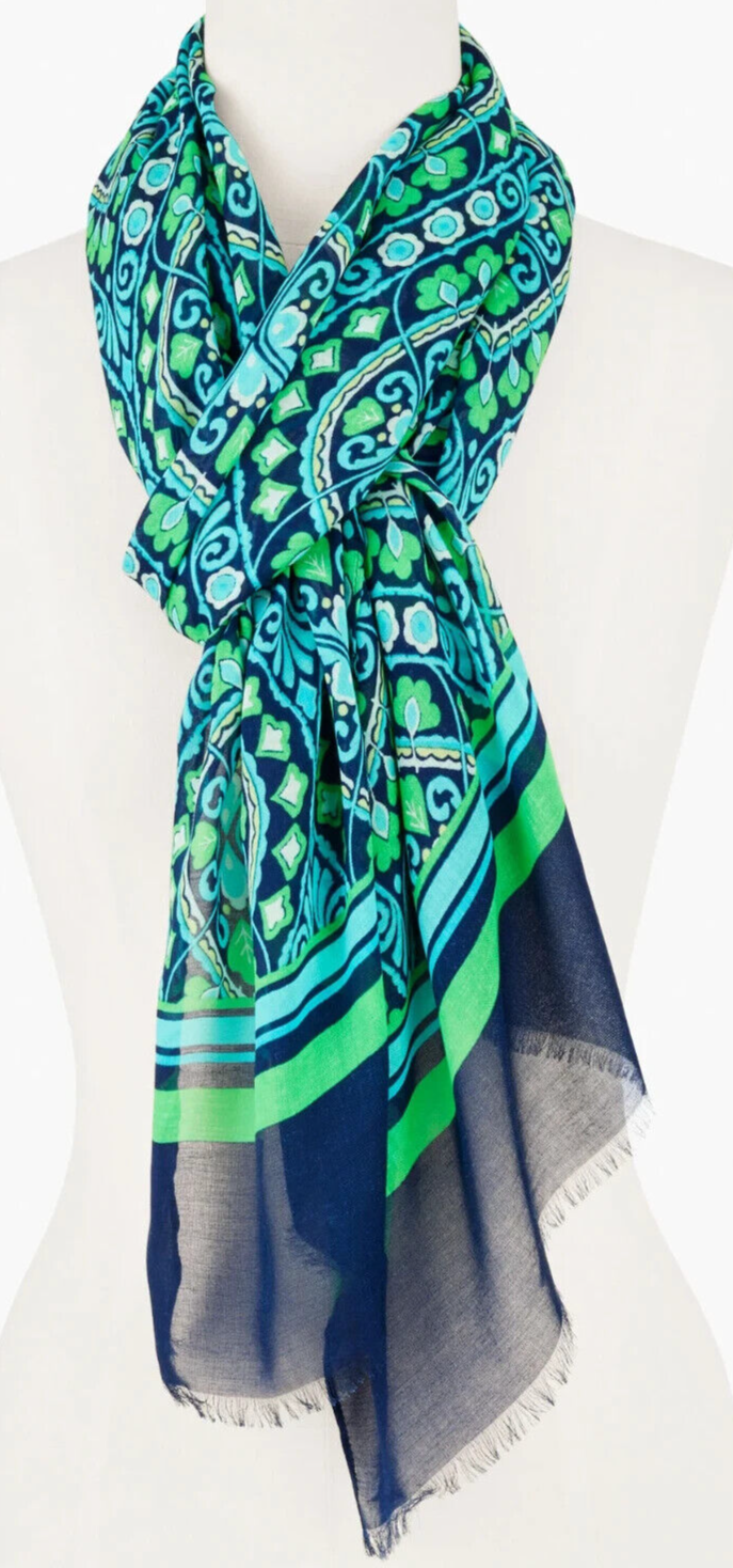 TALBOTS DAMASK OBLONG SCARF