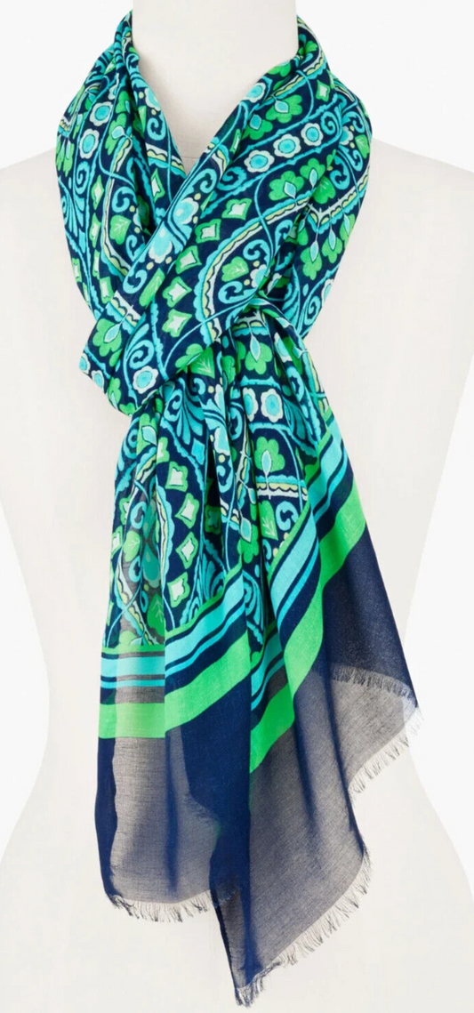 TALBOTS DAMASK OBLONG SCARF