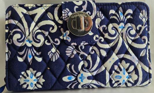 Vera Bradley RFID Cotton Turnlock Wallet, Perennial Buds