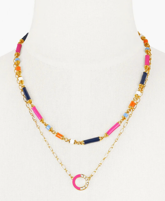 TALBOTS LAYERED ENAMEL NECKLACE